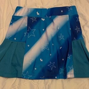 Blue Star Pattern Kids Skirt